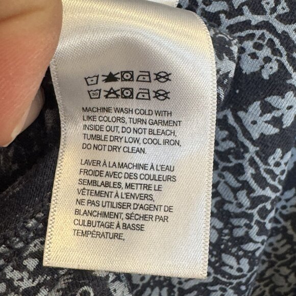 Lucky Brand 3xl 3/4 Length Sleeve Scoop Neck T-Shirt EUC Blue Boho Paisley - Picture 5 of 5